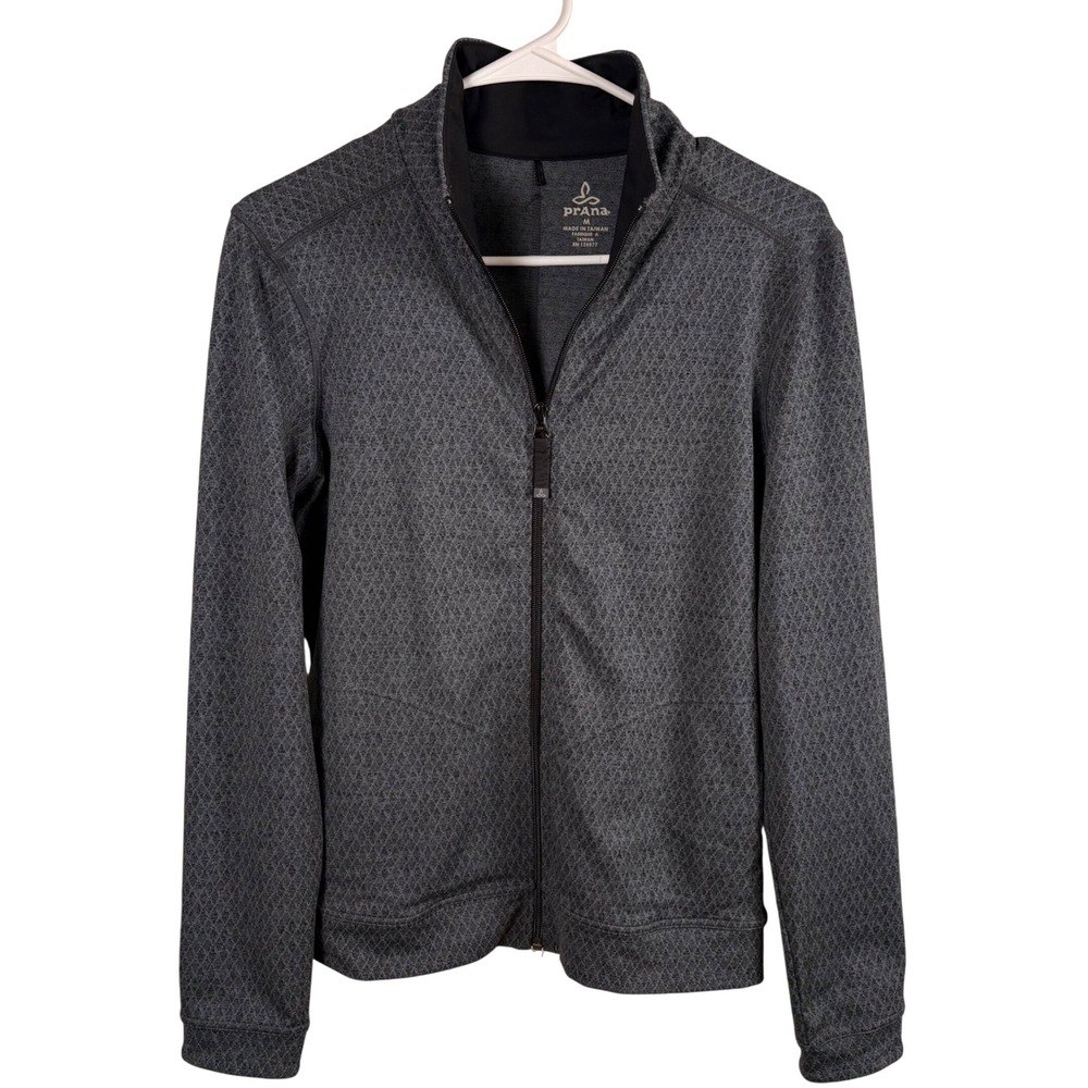 Prana Full Zip Jacket Women's M Gray Athleisure Activewear Gorpcore Yoga Hiking